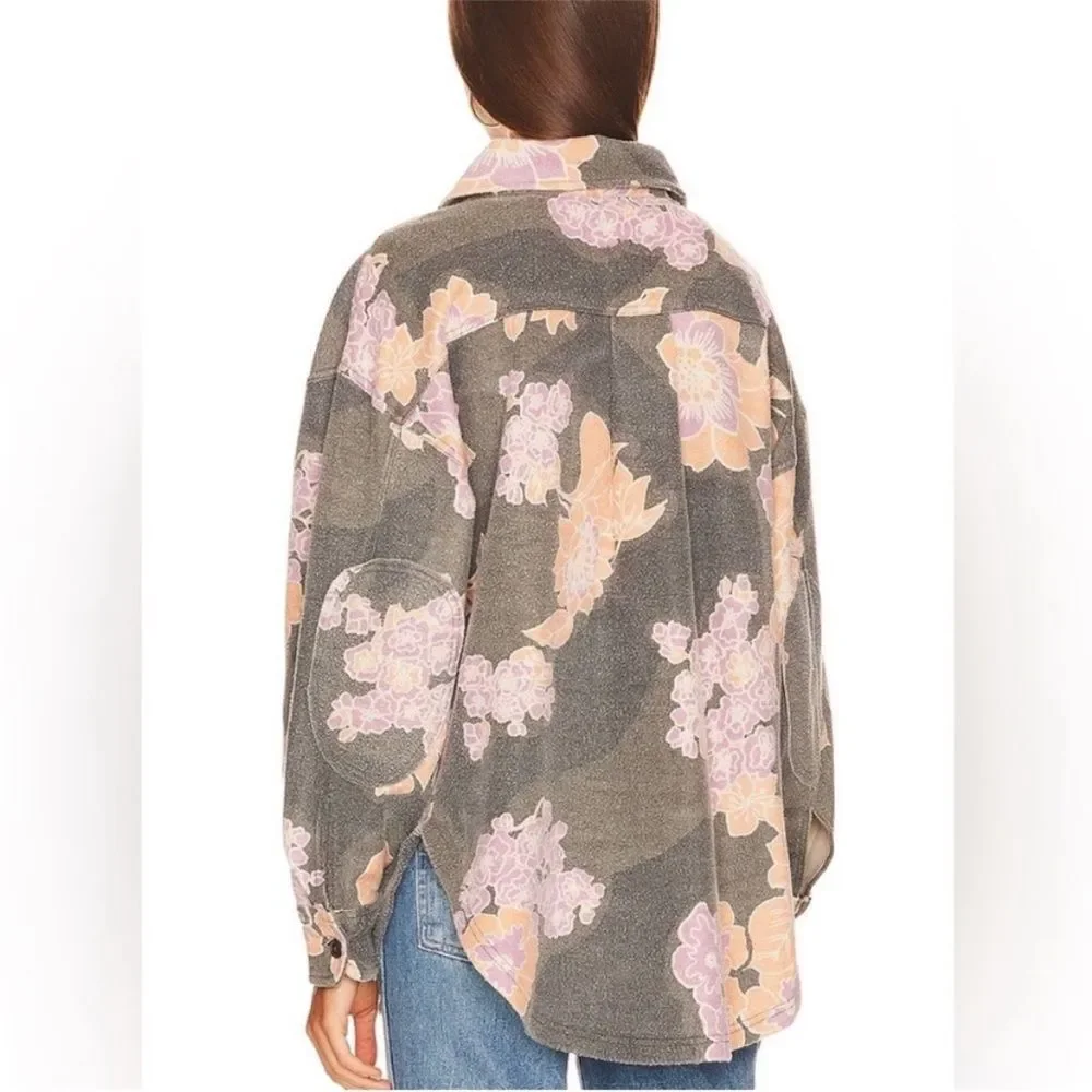 Free People We The Free Printed Ruby Jacket In Charcoal Combo L